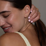 Minimal Sparkle Chain Double Stud Earring