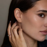Twin Star Chain Double Stud Earring