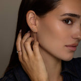 Twin Star Chain Double Stud Earring