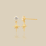 Starlight Drop Stud Earrings