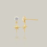 Starlight Drop Stud Earrings