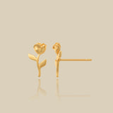 Petal Rose Stud Earrings