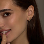 14K Solid Gold Starlight Drop Stud Earrings – Anygolds