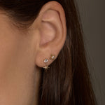 14K Solid Gold Starlight Drop Stud Earrings – Anygolds