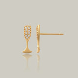 Sparkle Champagne Stud Earrings