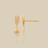 Sparkle Champagne Stud Earrings