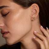Sparkle Champagne Stud Earrings
