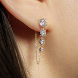 Cascade Chain Drop Earrings - Anygolds