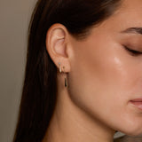 Liquid Drop Chain Stud Earrings