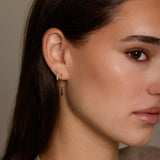 Liquid Drop Chain Stud Earrings