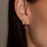 Liquid Drop Chain Stud Earrings