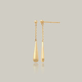 Liquid Drop Chain Stud Earrings