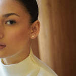 14K Molten Shell Stud Earring