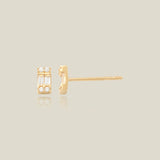 Baguette Cluster Stud Earrings