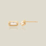 Baguette Prong Stud Earrings