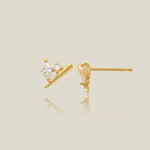 14K Solid Gold Marquise Cluster Stud Earrings – Anygolds