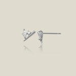 14K Solid Gold Marquise Cluster Stud Earrings – Anygolds