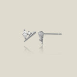 14K Solid Gold Marquise Cluster Stud Earrings – Anygolds