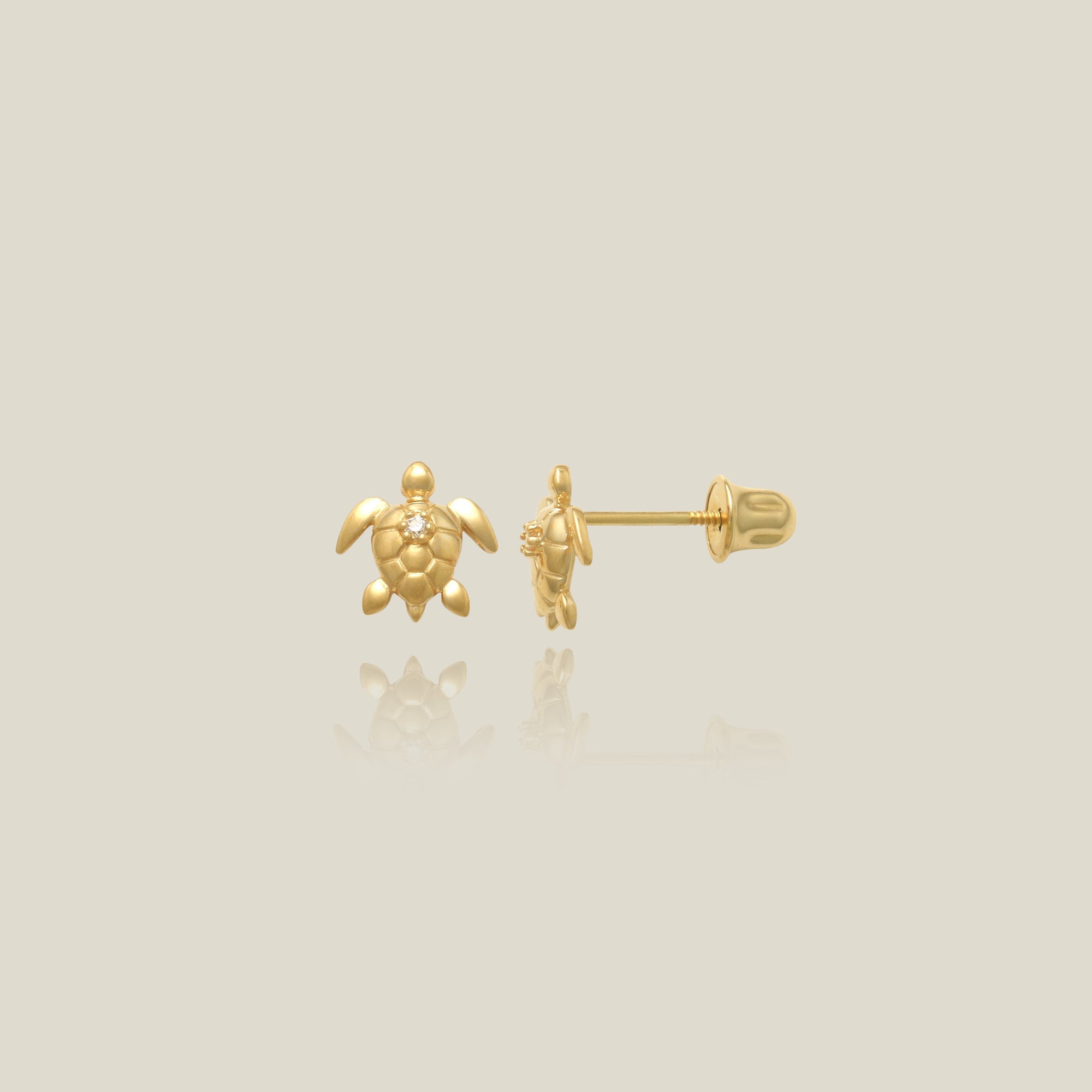 Turtle Stud Earrings - Anygolds 