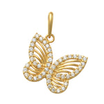 CZ Butterfly Pendant Set - Anygolds