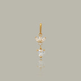 Marquise Cluster Heart Charm