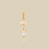 Marquise Cluster Heart Charm