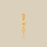 Marquise Cluster Heart Charm