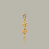 Marquise Cluster Heart Charm