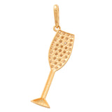 14K Solid Gold Cubic Zirconia Pendants