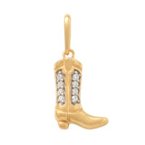 14K Solid Gold Cubic Zirconia Pendants