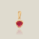 Ruby Heart Charm