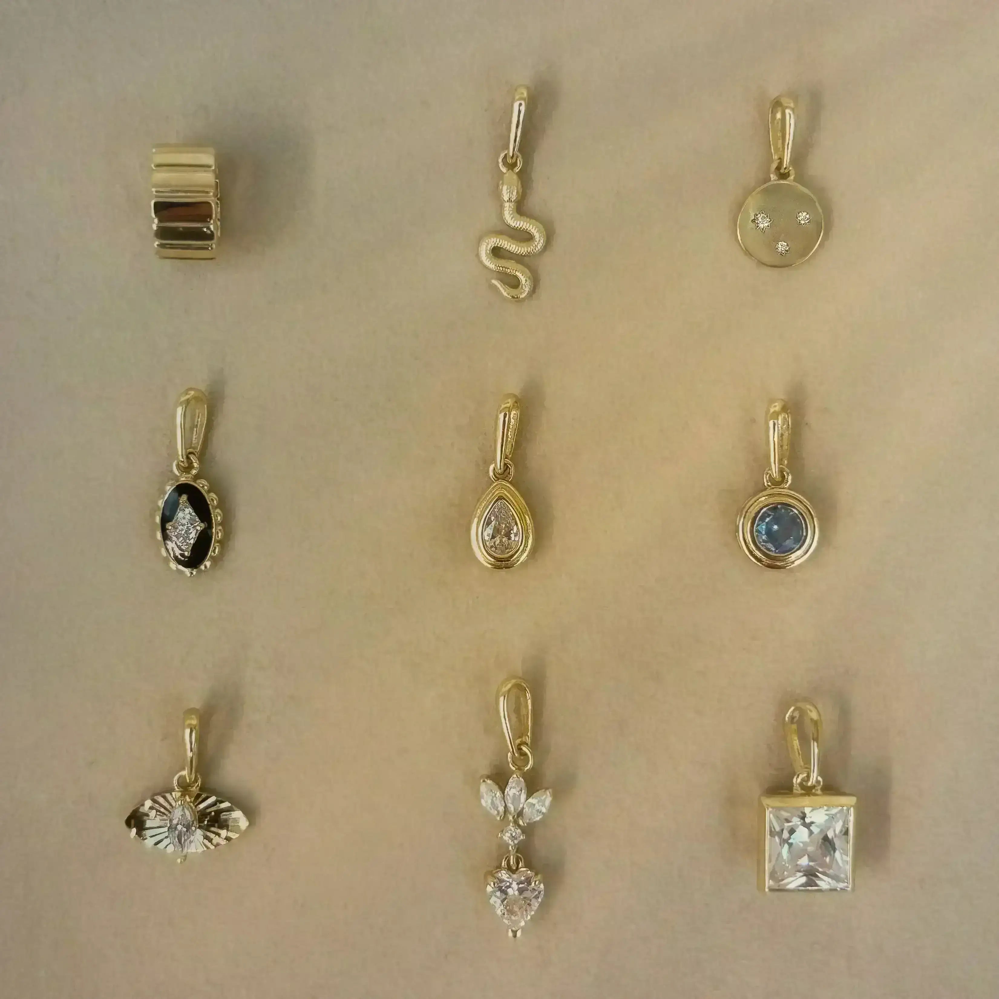 14K Solid Gold Charms – The Charm Edit (9 Styles) – Anygolds