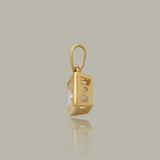 Princess-Cut Clear Square Charm