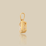 Princess-Cut Clear Square Charm
