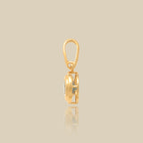 Aqua Gem Round Charm
