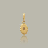Black Midnight Oval Charm