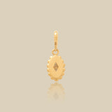 Black Midnight Oval Charm
