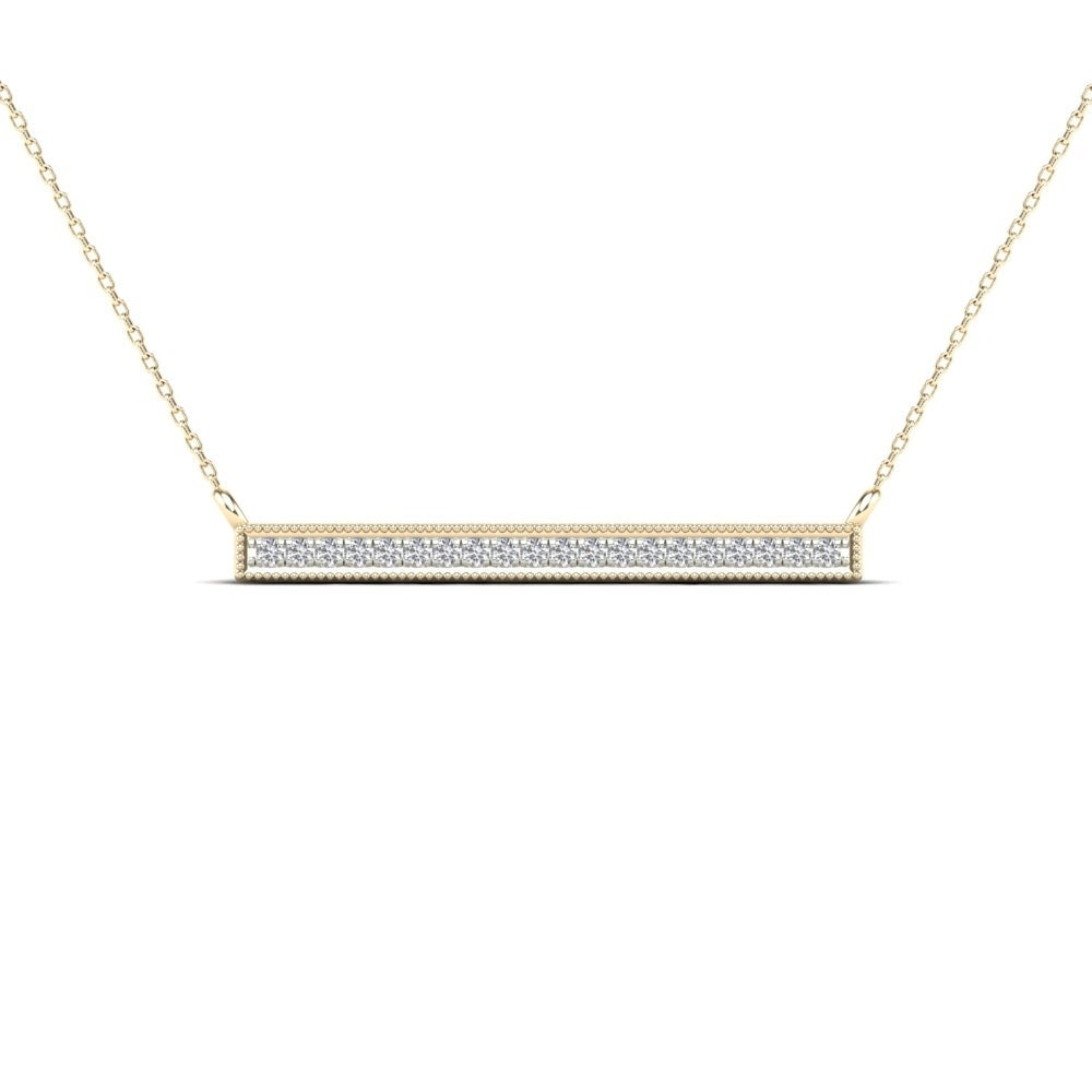 Diamond Micro-pavé Bar Necklace