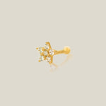 CZ Flower Nose Bone Stud - Anygolds