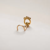 Triple Diamond Corkscrew Stud