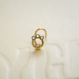 Triple Diamond Corkscrew Stud