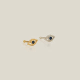 Blue Evil Eye Nose Bone Stud - Anygolds