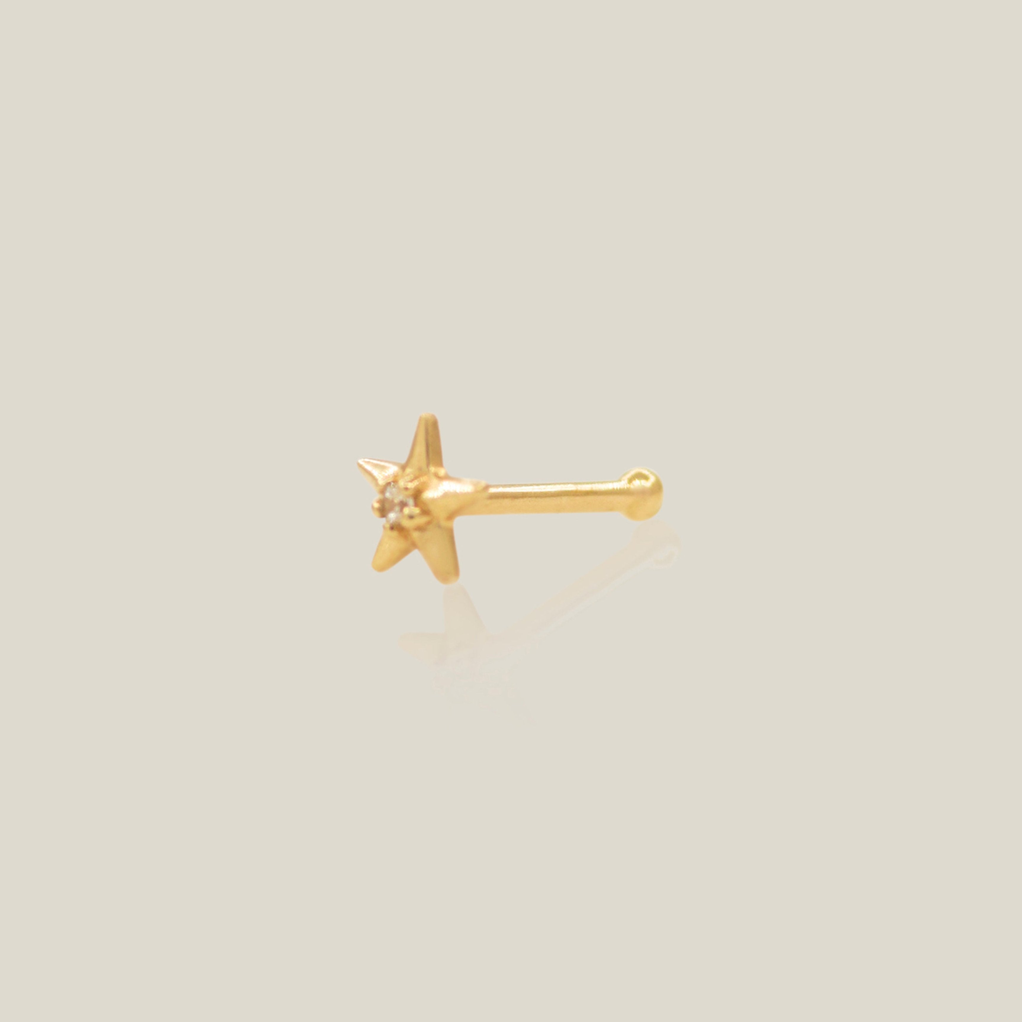 CZ Star Nose Bone Stud - Anygolds