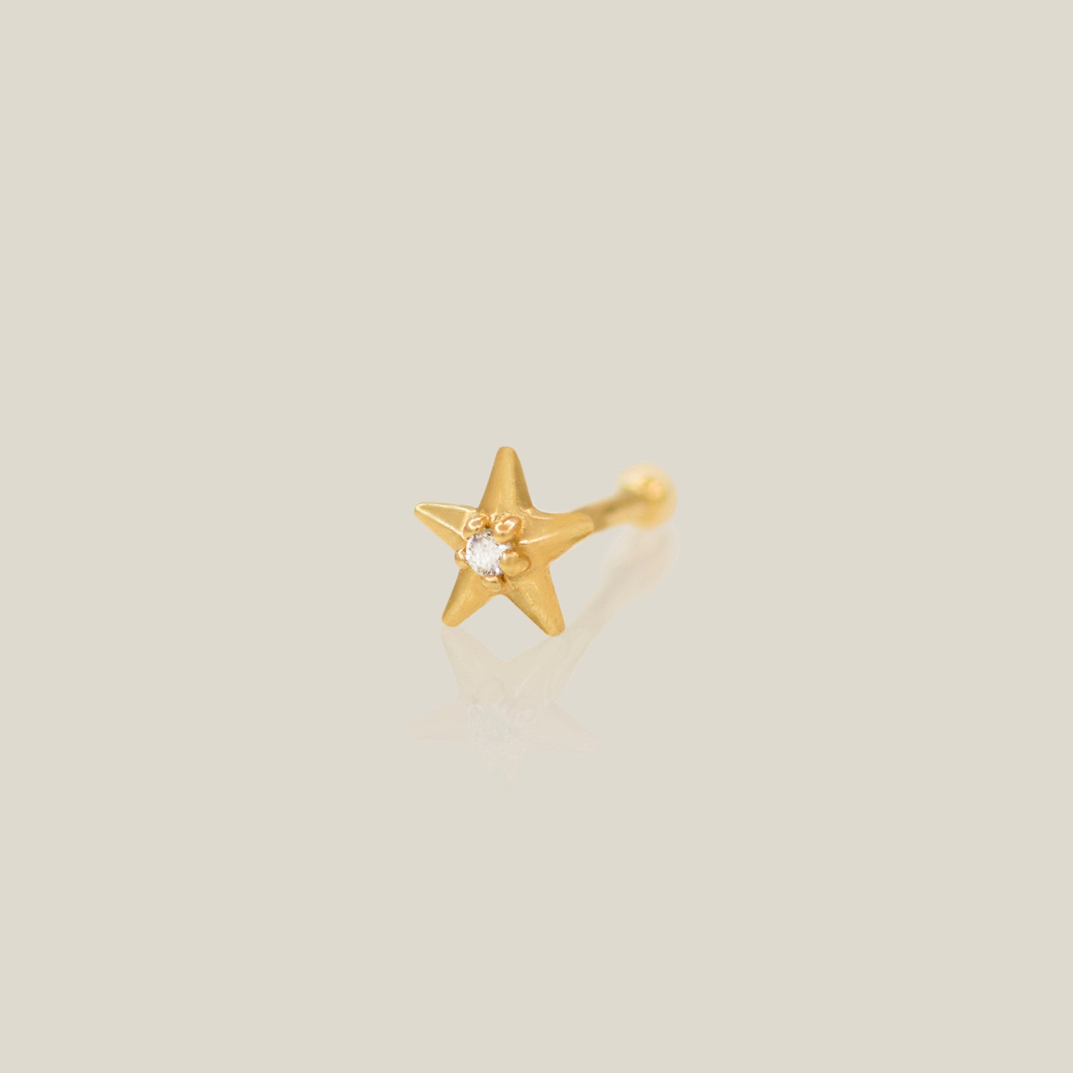 CZ Star Nose Bone Stud - Anygolds