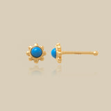 Turquoise Bloom Nose Stud