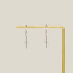 Diamond Dagger Drop Earrings - Anygolds