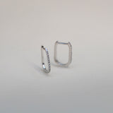 Micro-Pavé  Diamond Oval Hoop Earrings