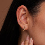 Curved Leaf Stud (Internal | External) - Anygolds