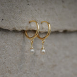 Pendientes colgantes de perlas pequeñas