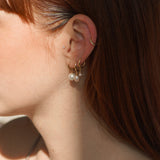 Pendientes colgantes de perlas medianas